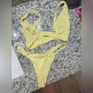 Small top medium bottoms oh polly yellow bikini